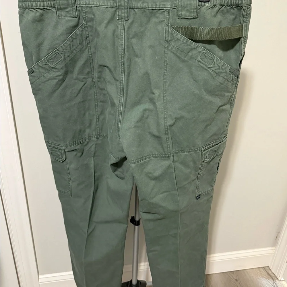 5.11 Tactical Heavy Canvas Cargo Pants Green Work Utility Mens 42x32